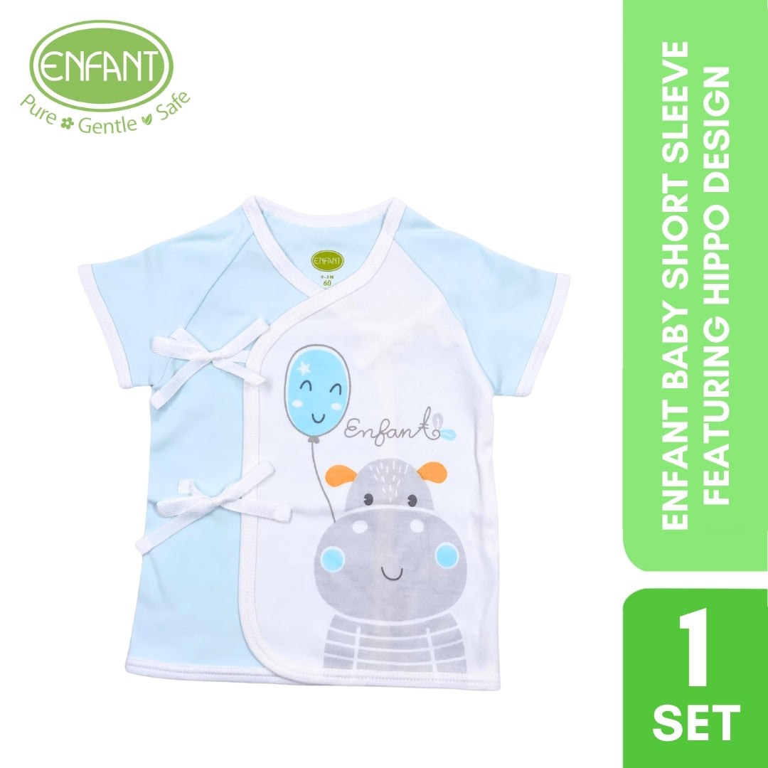 ENFANT BABY SHORT SLEEVE FEATURING HIPPO DESIGN