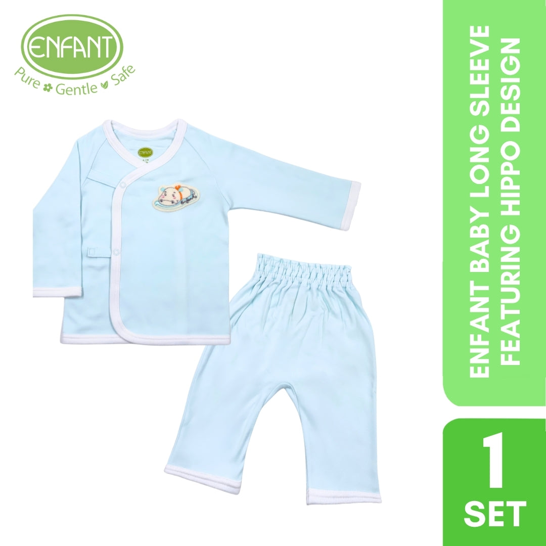 ENFANT BABY LONG SLEEVE FEATURING HIPPO DESIGN