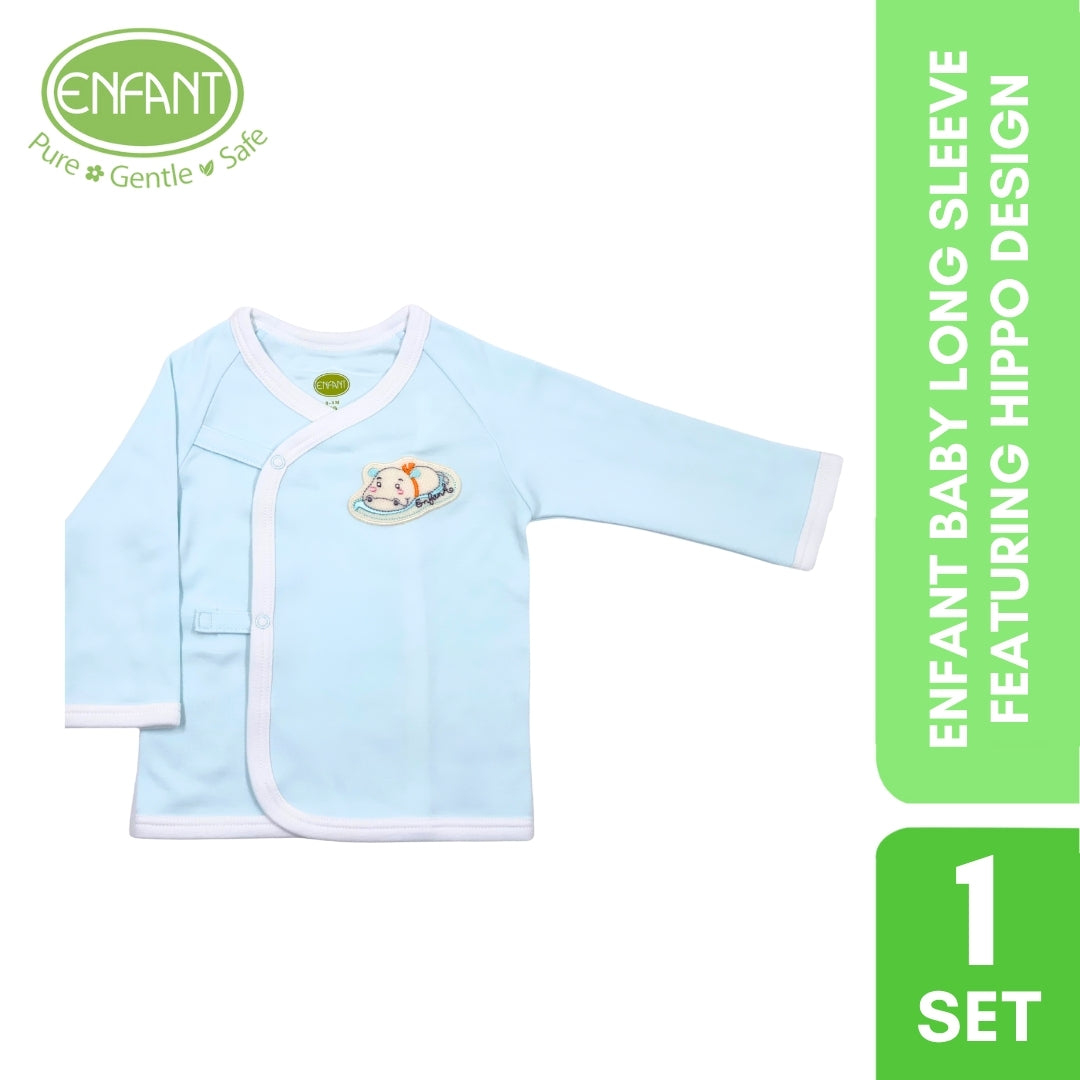 ENFANT BABY LONG SLEEVE FEATURING HIPPO DESIGN