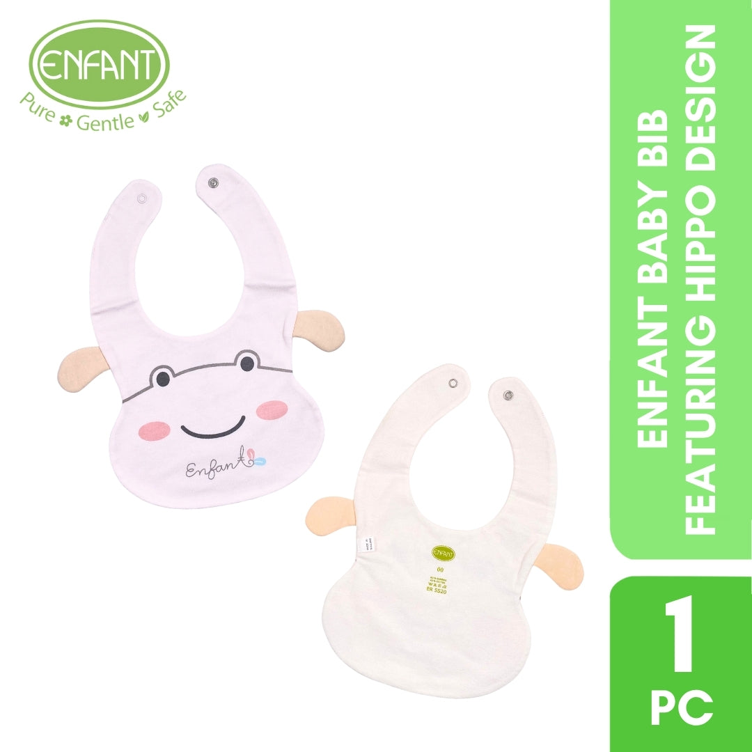 ENFANT BABY BIB FEATURING HIPPO DESIGN