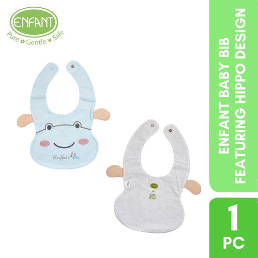 ENFANT BABY BIB FEATURING HIPPO DESIGN