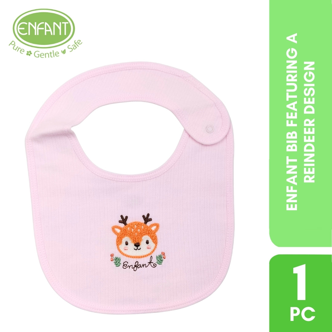 Enfant bib featuring a reindeer design