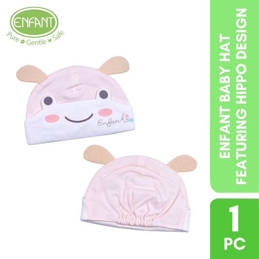 ENFANT BABY HAT FEATURING HIPPO DESIGN