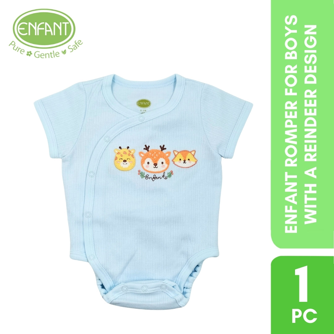Enfant Romper for boys with a reindeer design