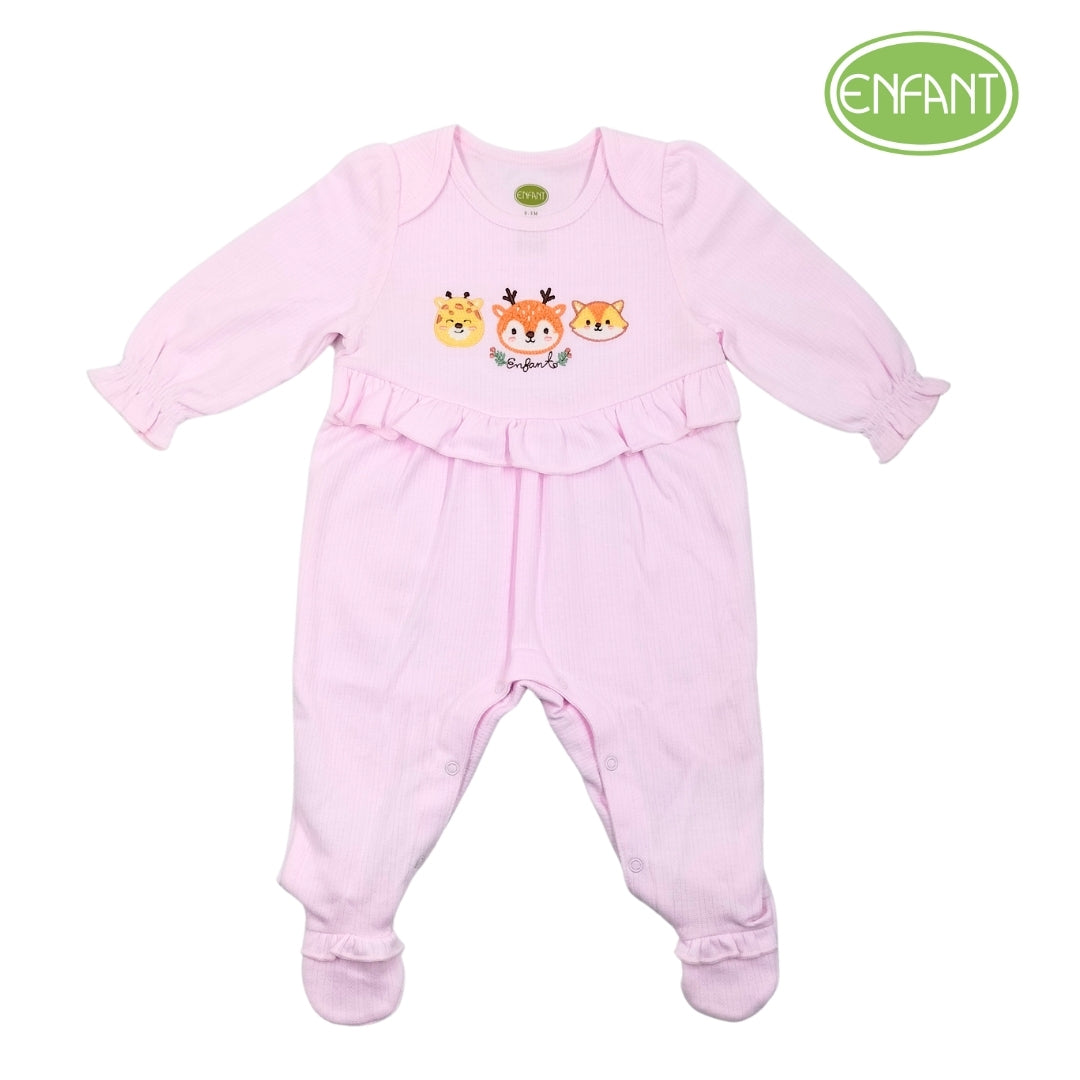 Enfant long romper for girl with a reindeer design