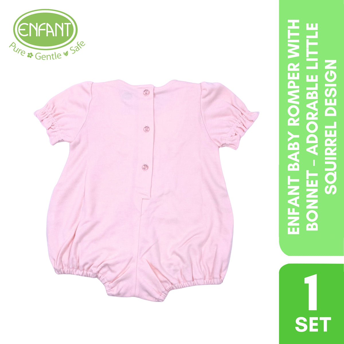 ENFANT Baby Romper with Bonnet – Adorable Little Squirrel Design