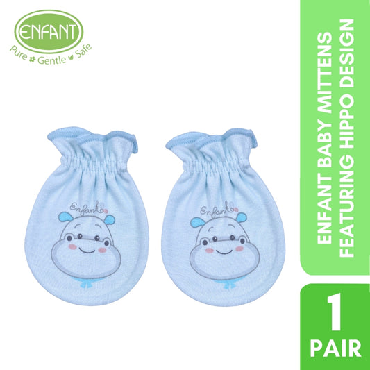 ENFANT BABY MITTENS FEATURING HIPPO DESIGN