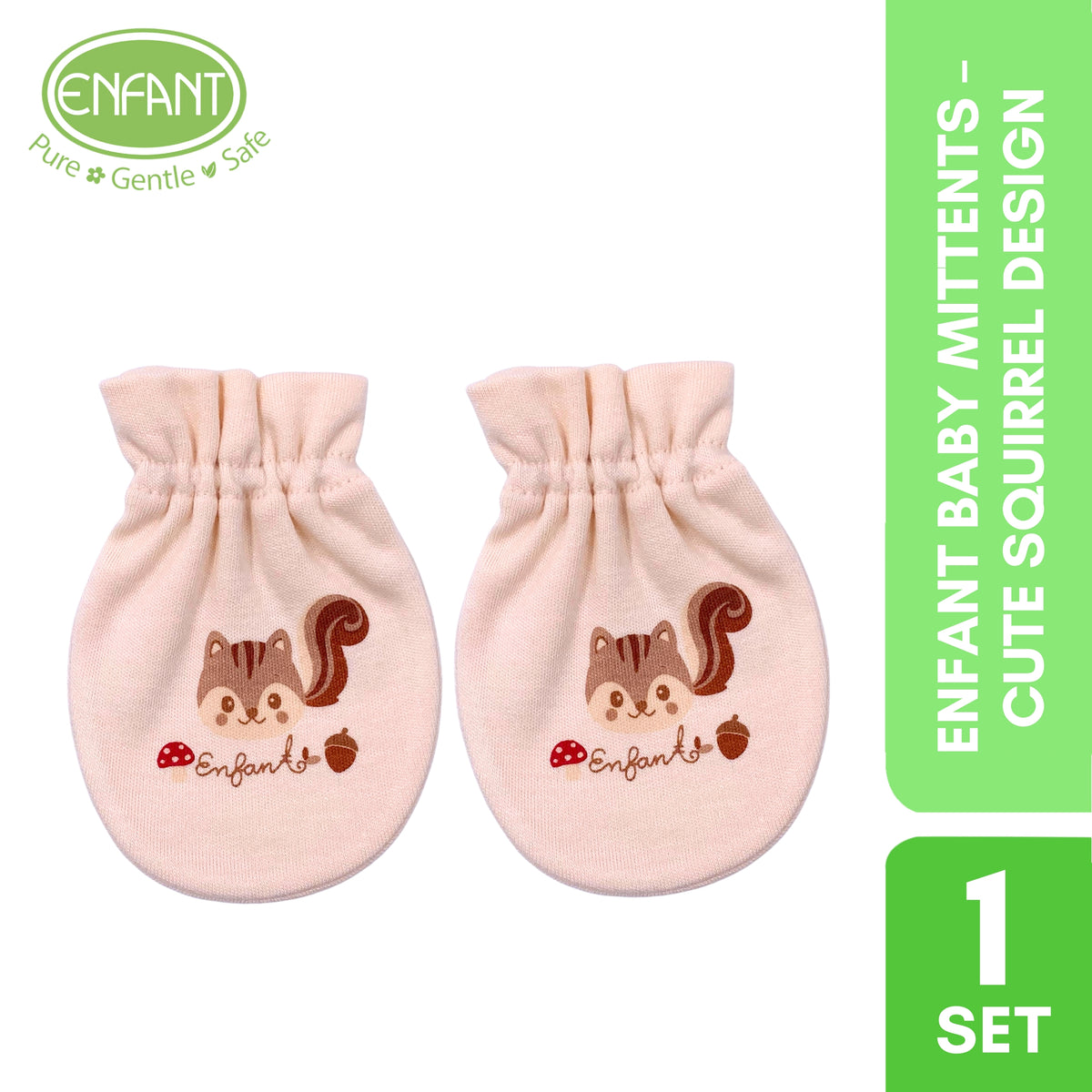 ENFANT Baby Mittents –  Adorable Squirrel Design