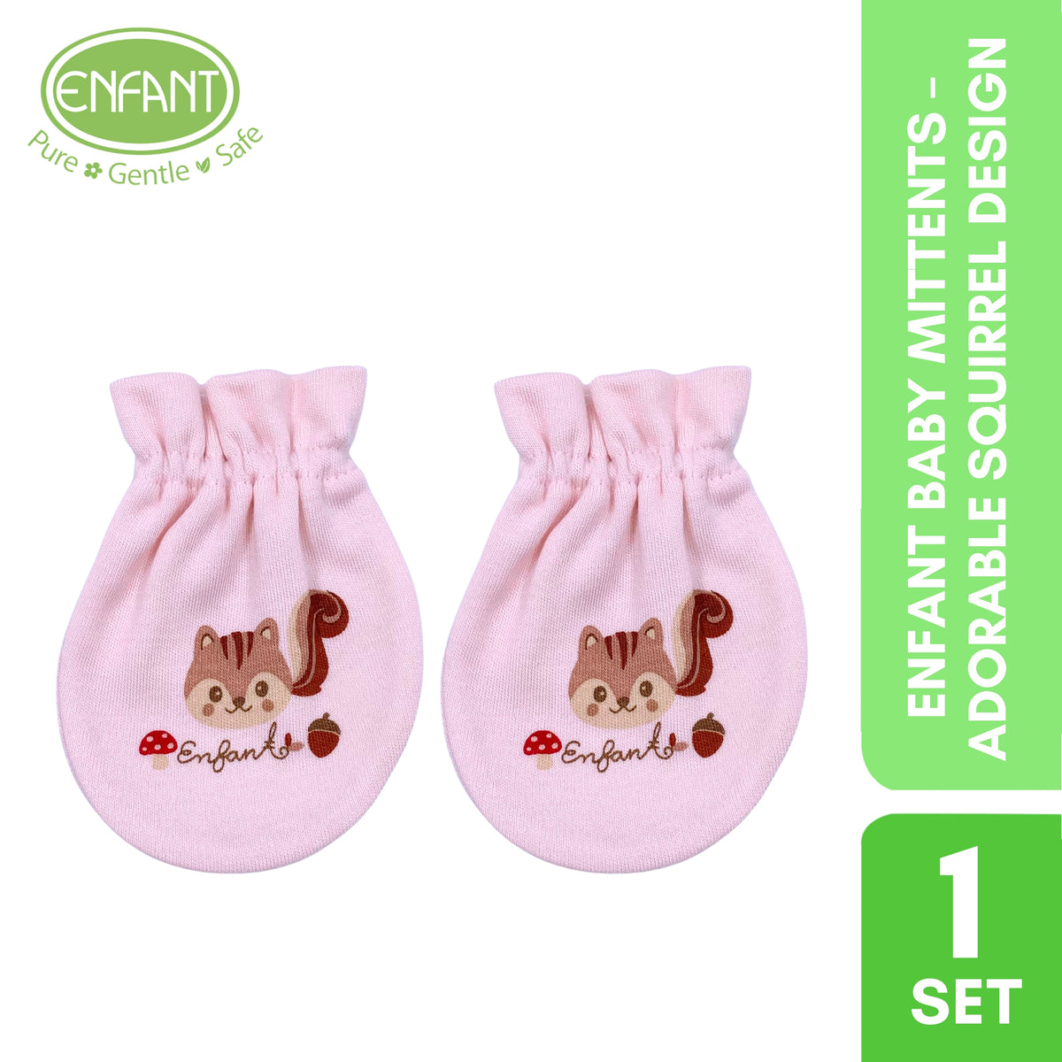 ENFANT Baby Mittents –  Adorable Squirrel Design