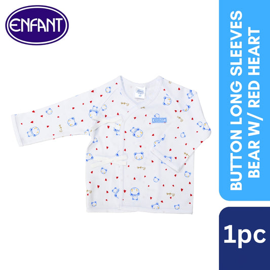 Button Long Sleeves Bear W/ Red Heart Design 2014