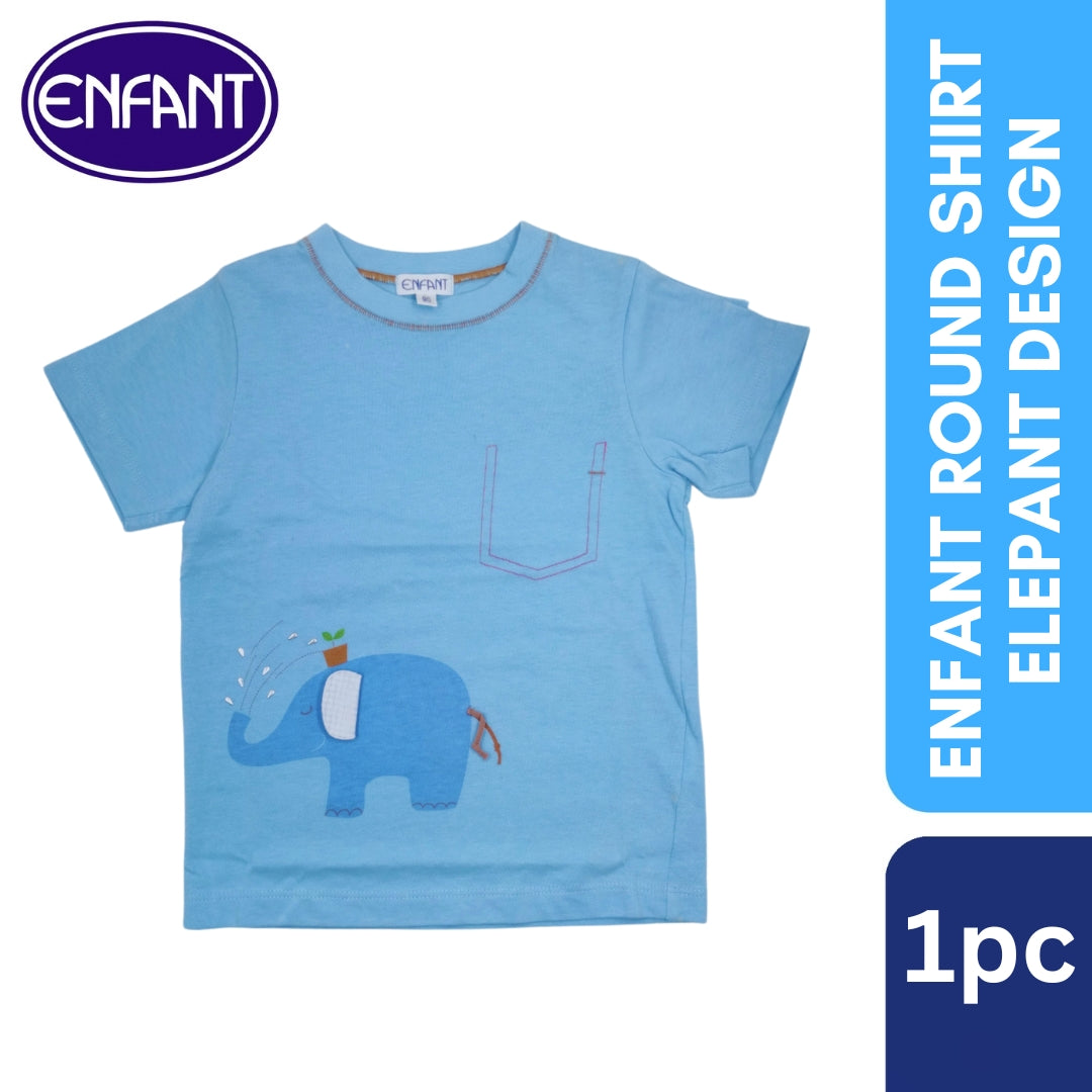 Enfant Round Shirt Elephant Design