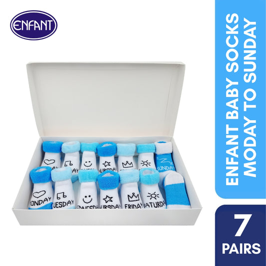 Enfant Baby Boy Socks Set of 7 (0-6)