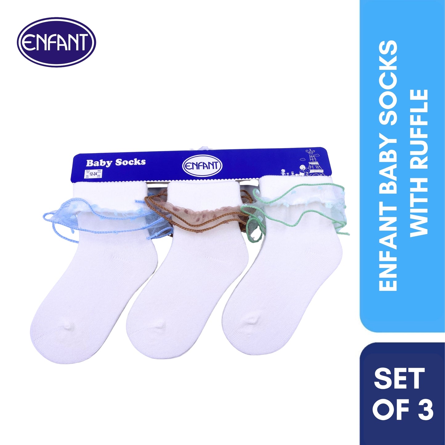 Enfant Baby Socks  With Ruffle