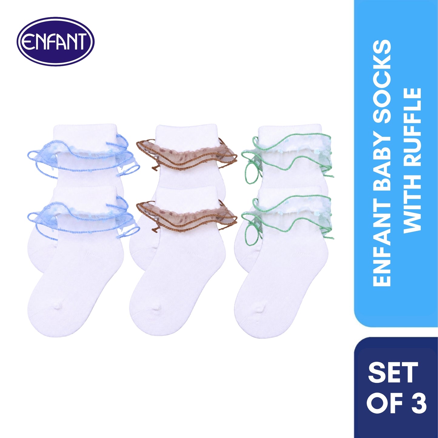 Enfant Baby Socks  With Ruffle