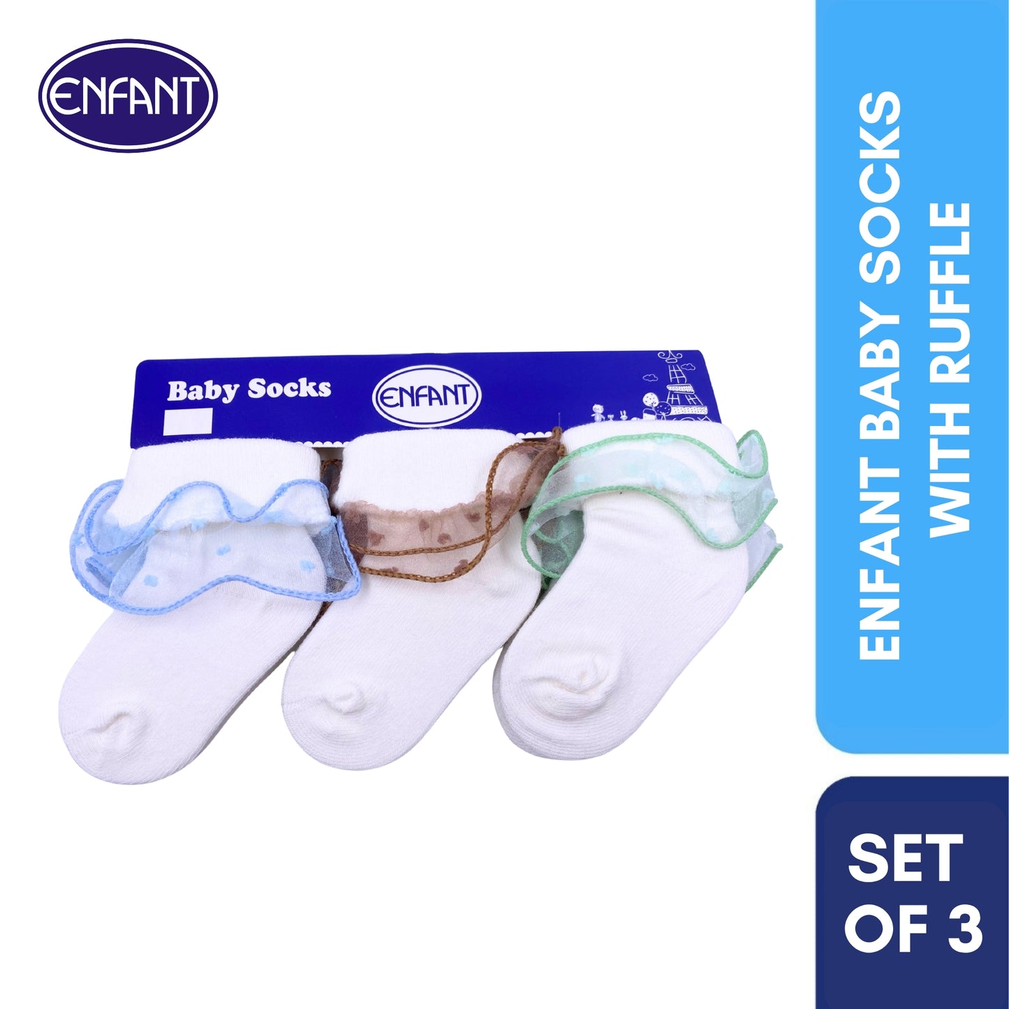 Enfant Baby Socks  With Ruffle