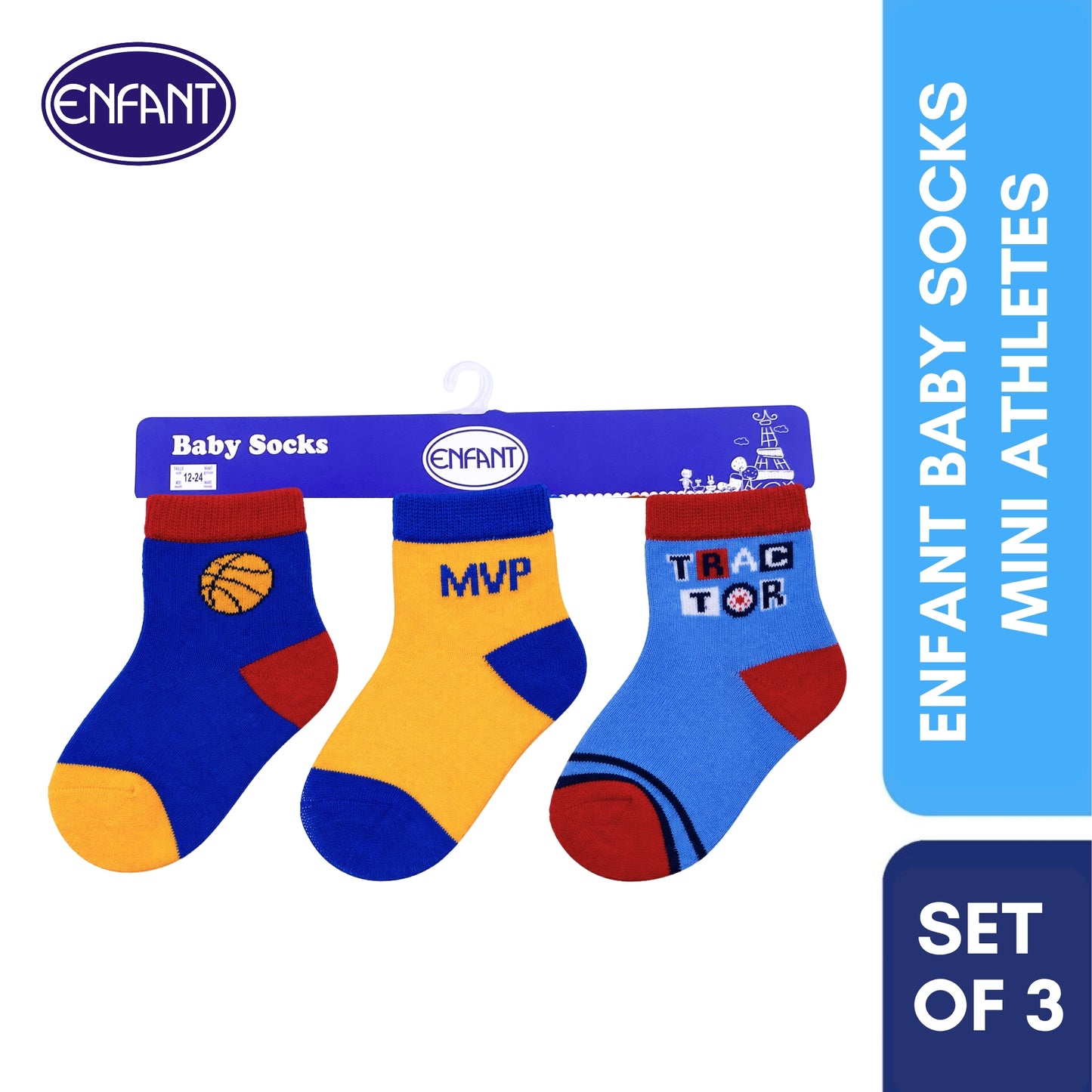 Enfant Baby Socks Mini Athletes for boys