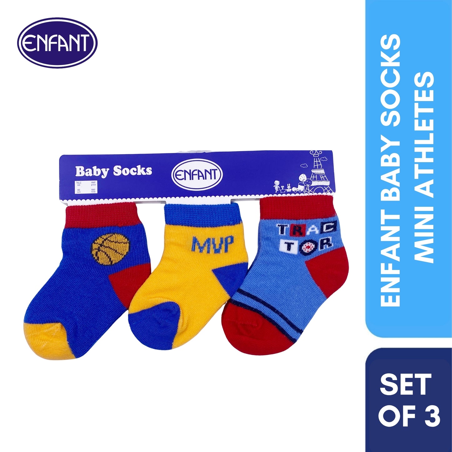 Enfant Baby Socks Mini Athletes for boys