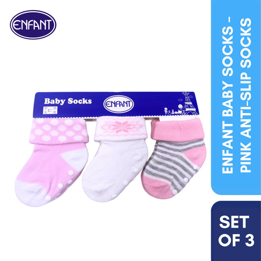 Enfant Baby Socks – Pink Anti-Slip Socks