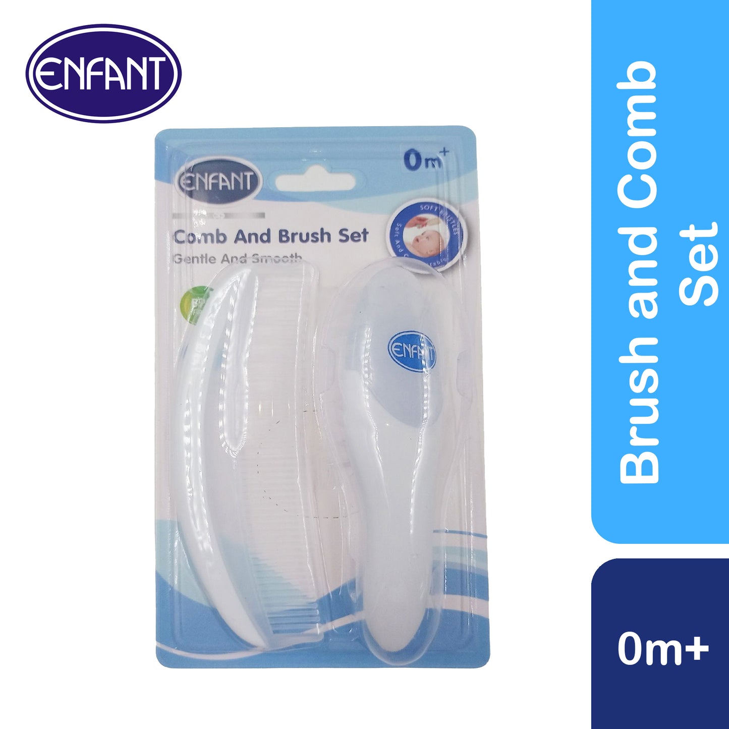 ENFANT NEWBORN BABY COMB AND BRUSH SET