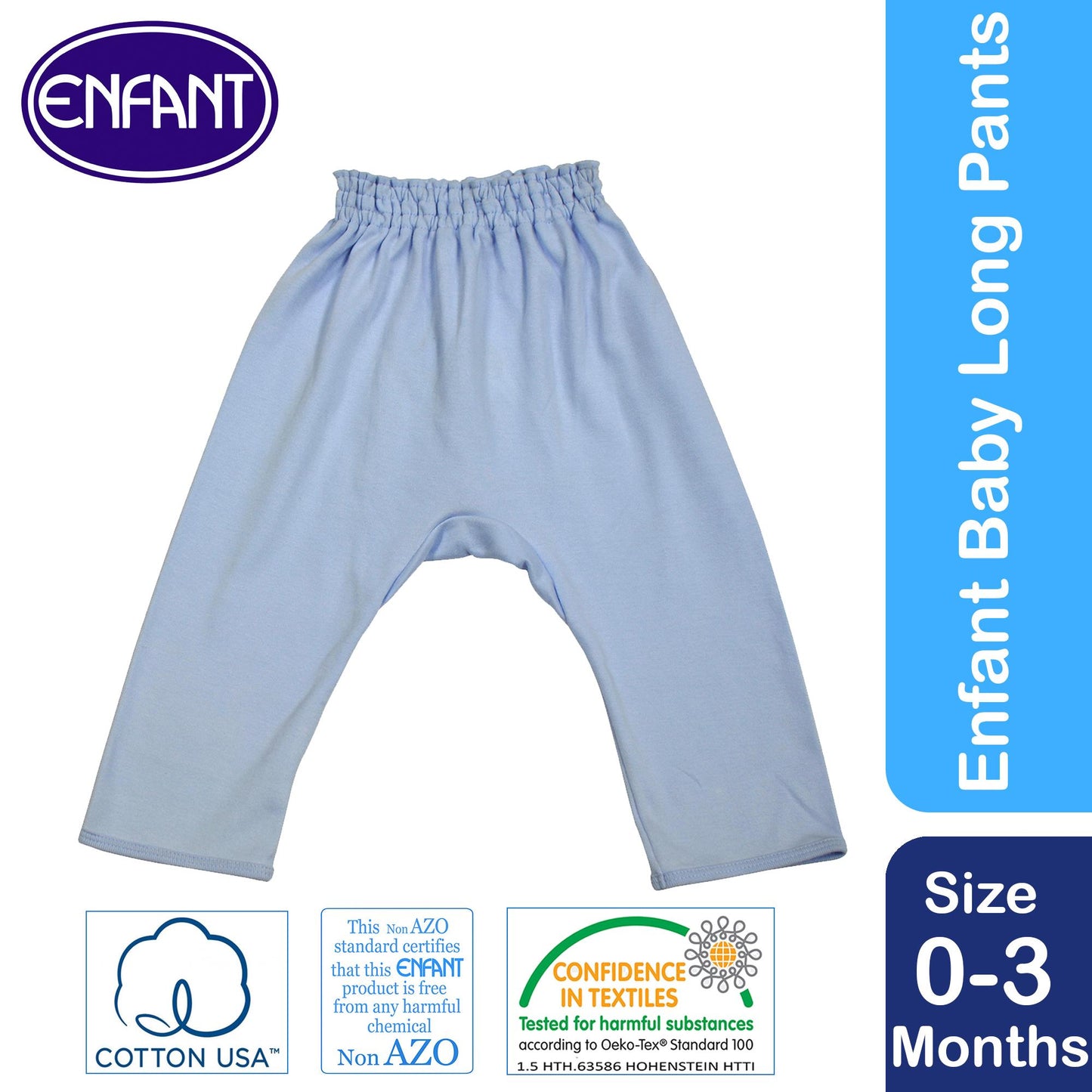 Enfant Baby Long Newborn Pants Pajama- Blue / Boy