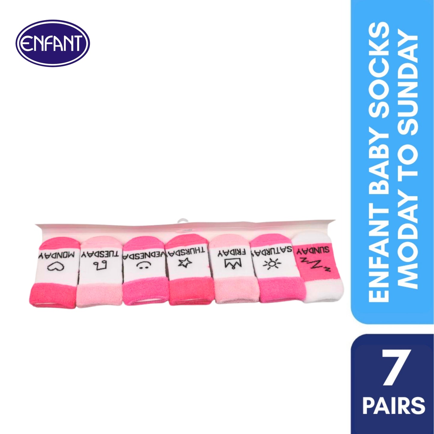 Enfant Baby Boy Socks Monday to Sunday Set of 7 (0-6)
