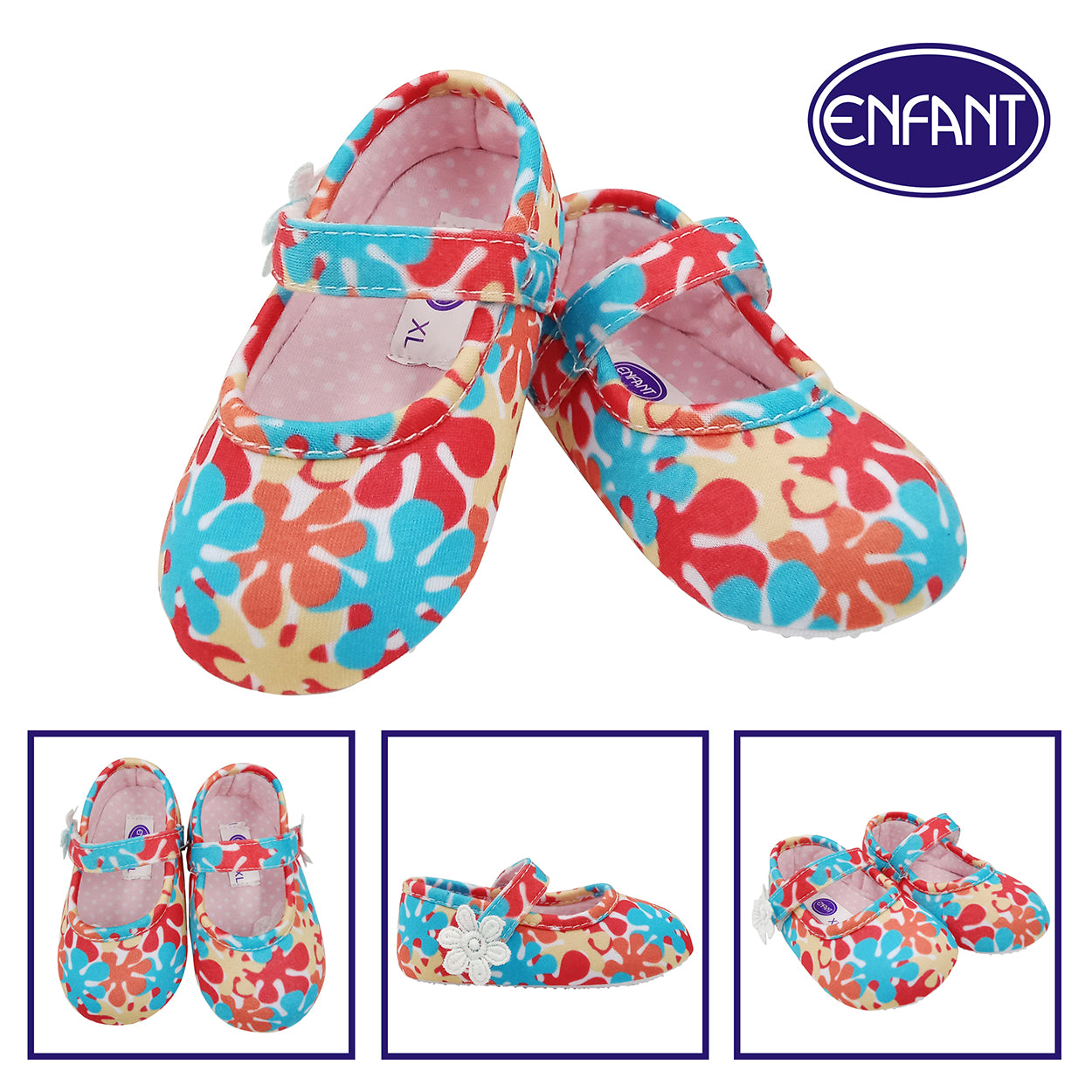 Enfant Baby Girl Shoes for 0-6/6-12/12-18 months