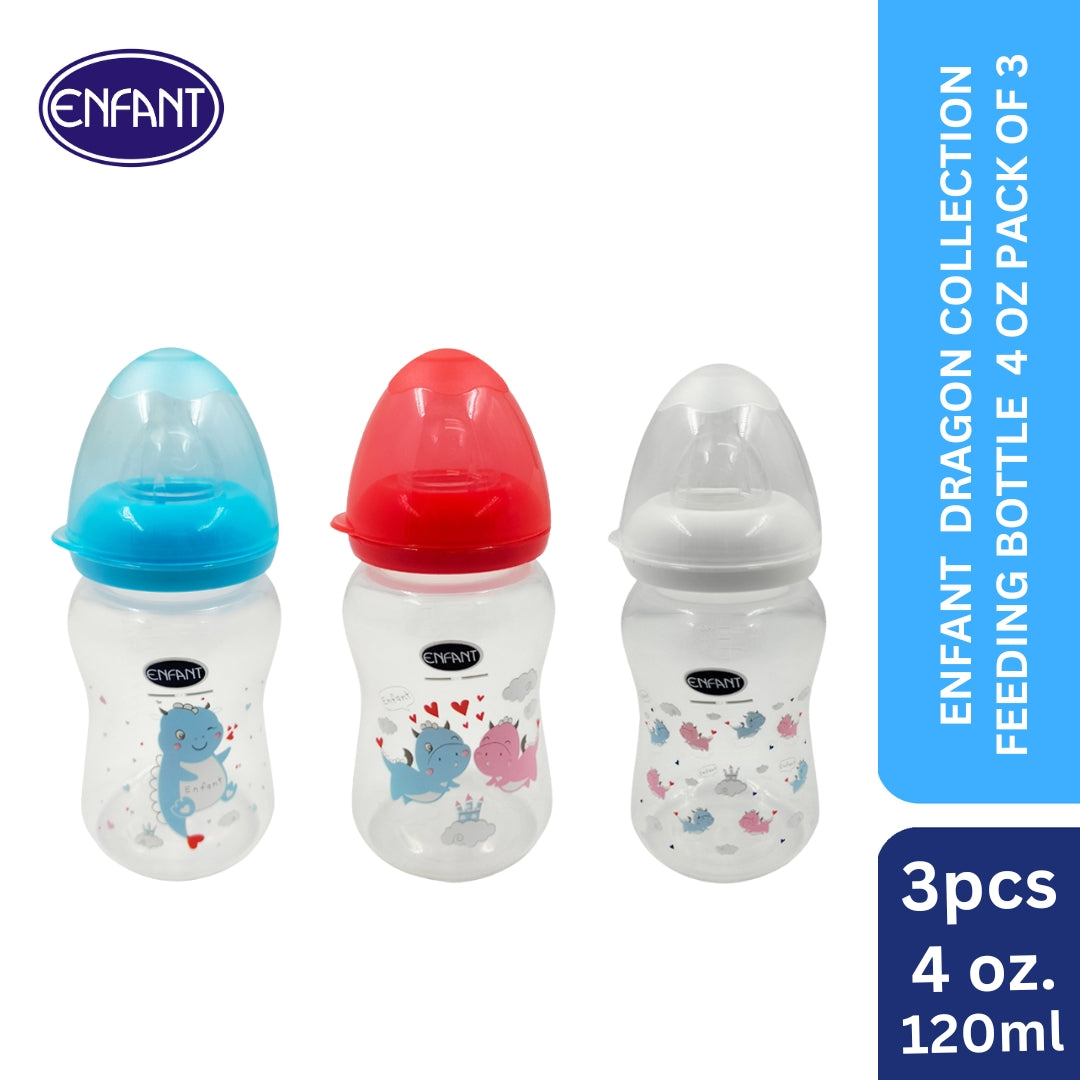 Enfant Dragon Collection Feeding Bottle set of 3 4oz (SX)