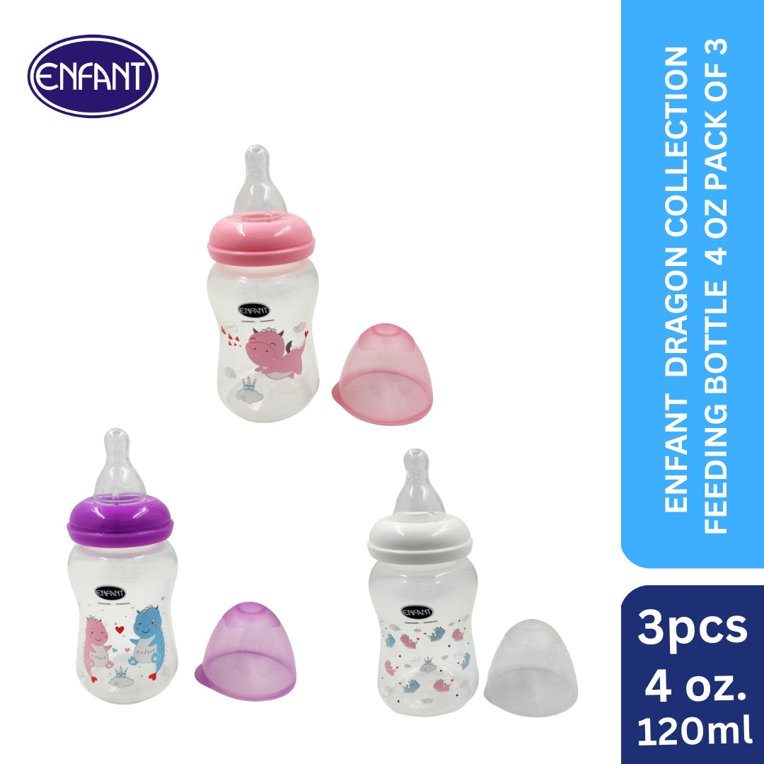 Enfant Dragon Collection Feeding Bottle set of 3 4oz (PI)