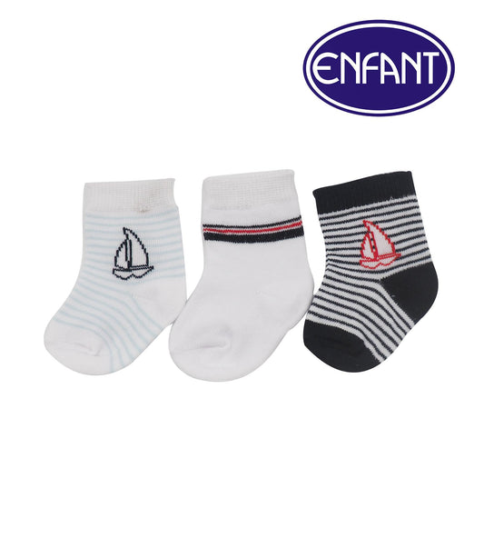 Enfant Baby Boy Socks with Boat Design