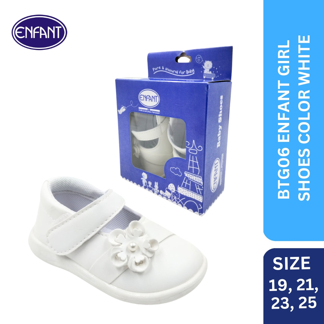 enfant baby girls sandals white