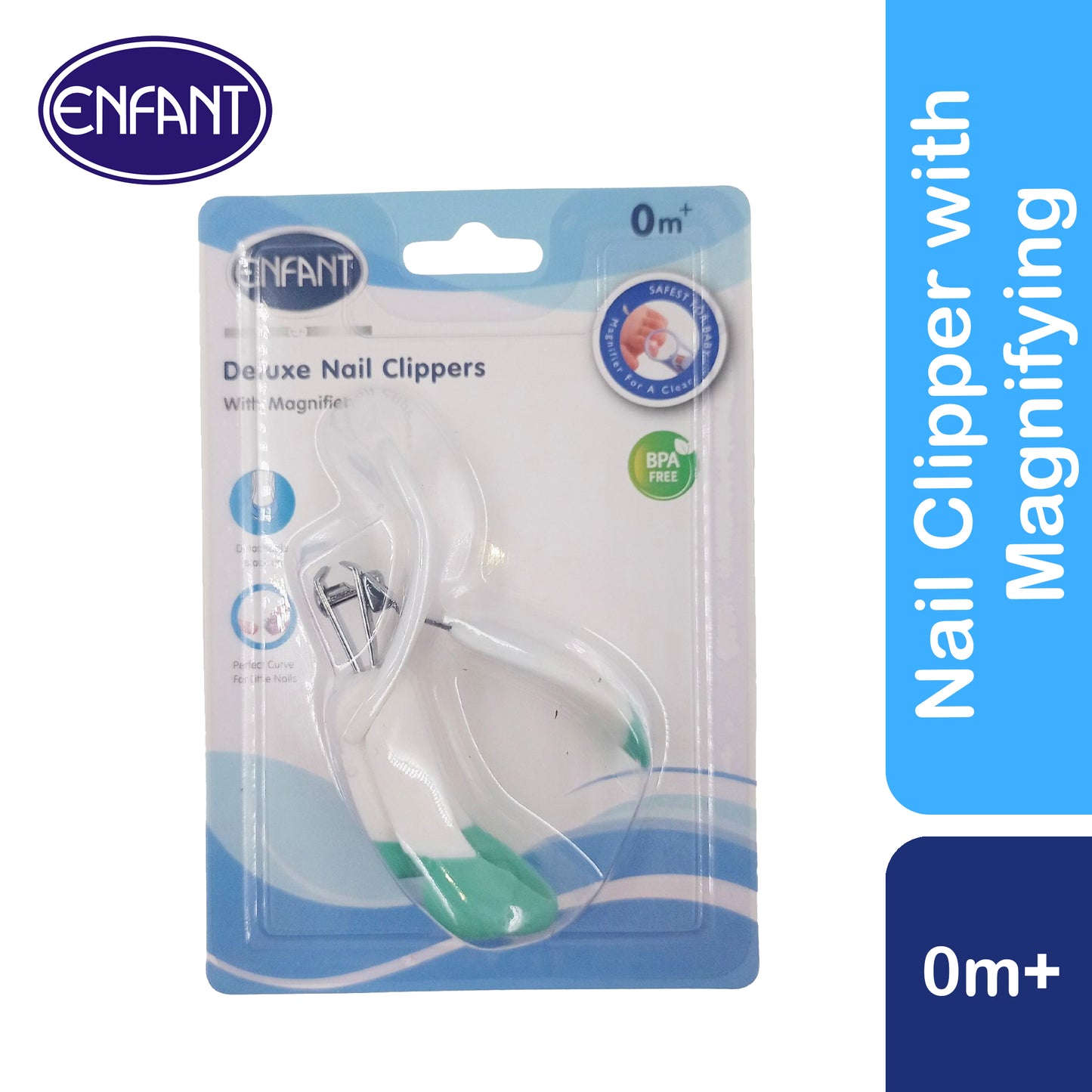 ENFANT BABY DELUXE NAIL CLIPPERS WITH MAGNIFIER