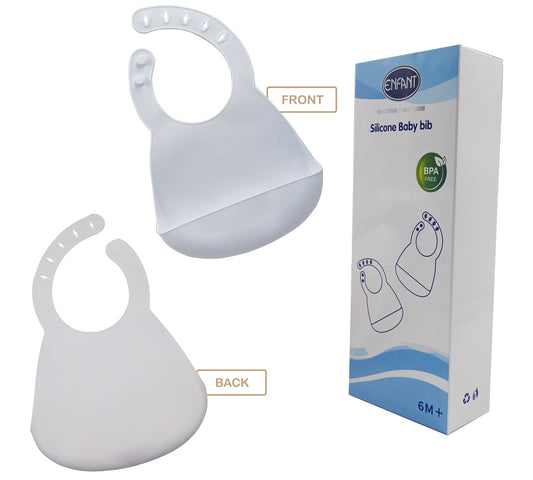 Baby Silicone Bib Waterproof Bibs Adjustable Washable Lightweight Feeding