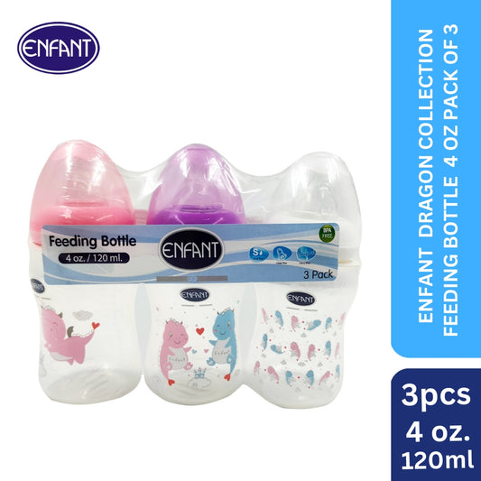 Enfant Dragon Collection Feeding Bottle set of 3 4oz (PI)