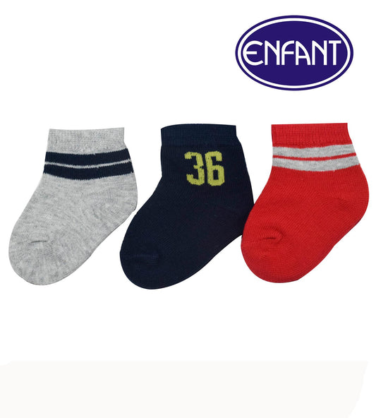 Enfant Baby Boys Socks for 0-6/6-12/12-24 months (3 PAIRS)