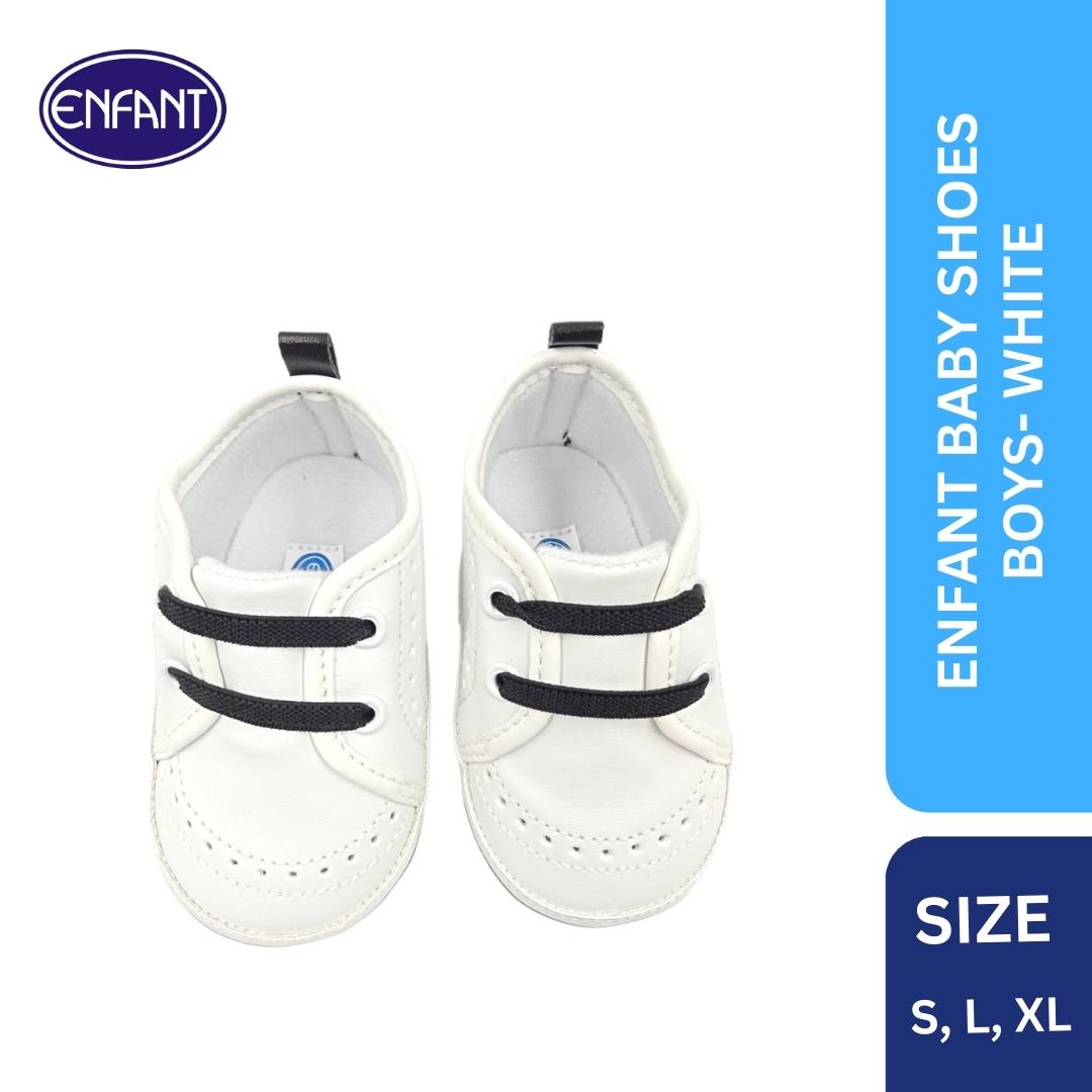 Enfant baby shoes white leather shoes