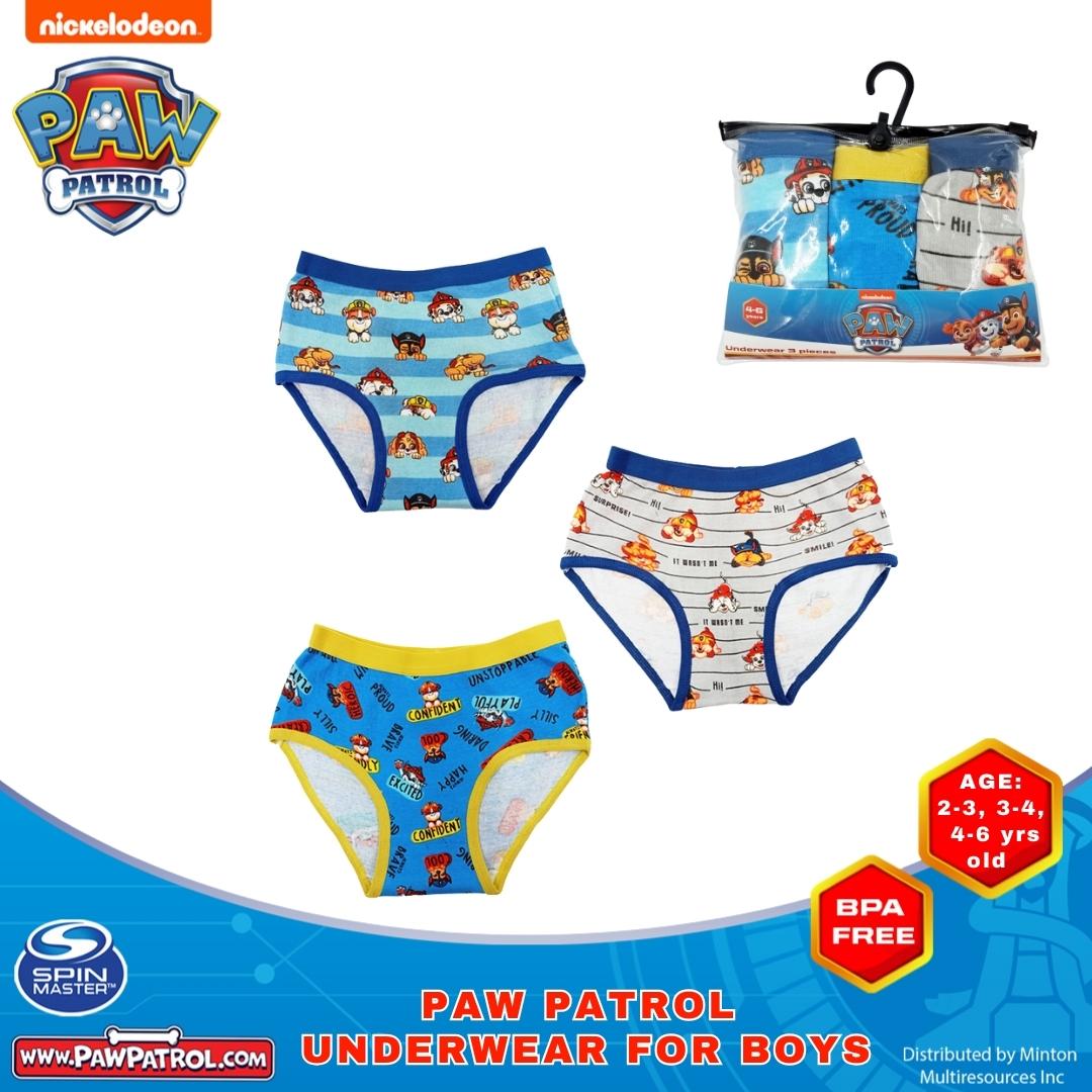 Paw Patrol Underwear Brief for Toddle kids Boys 1-6 yrs old (3 Pairs)