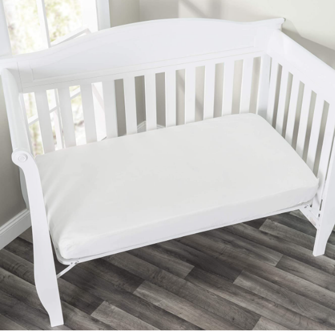 Enfant Bamboo Baby Crib Fitted Bedsheet 28-x52 - White Plain