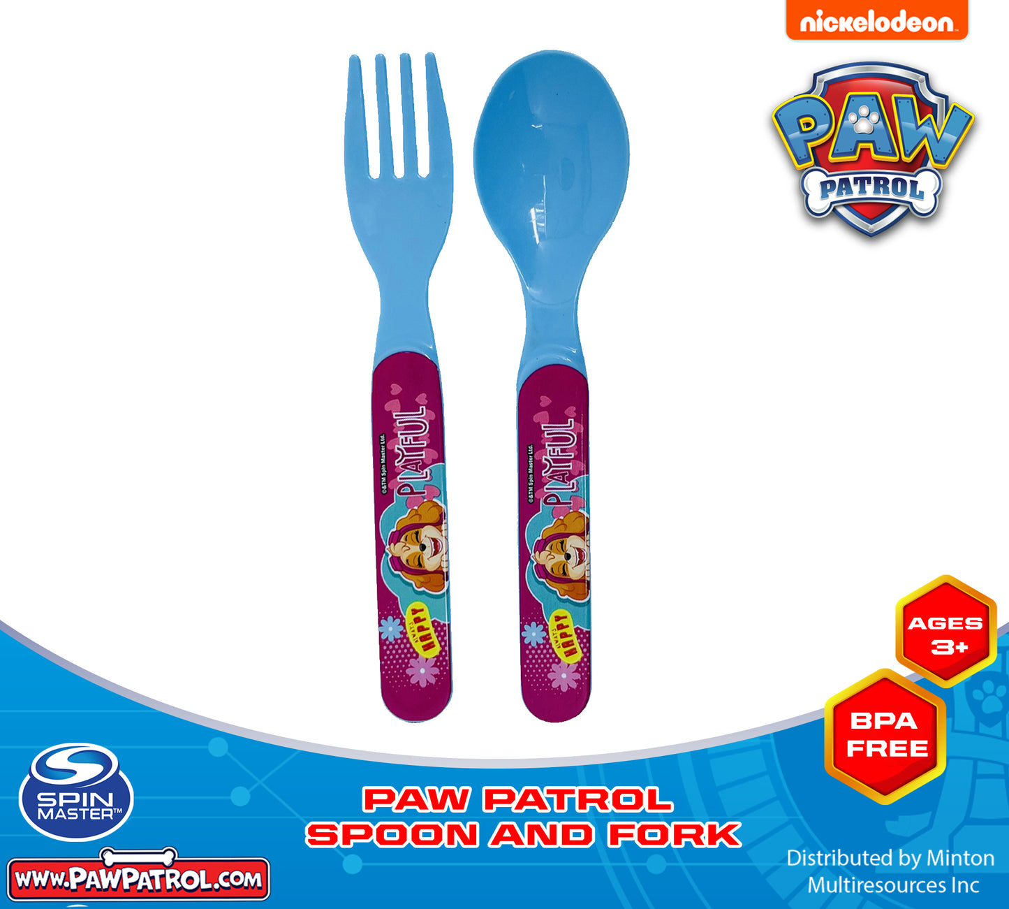 PAW PATROL Kids or toddler SPOON AND FORK