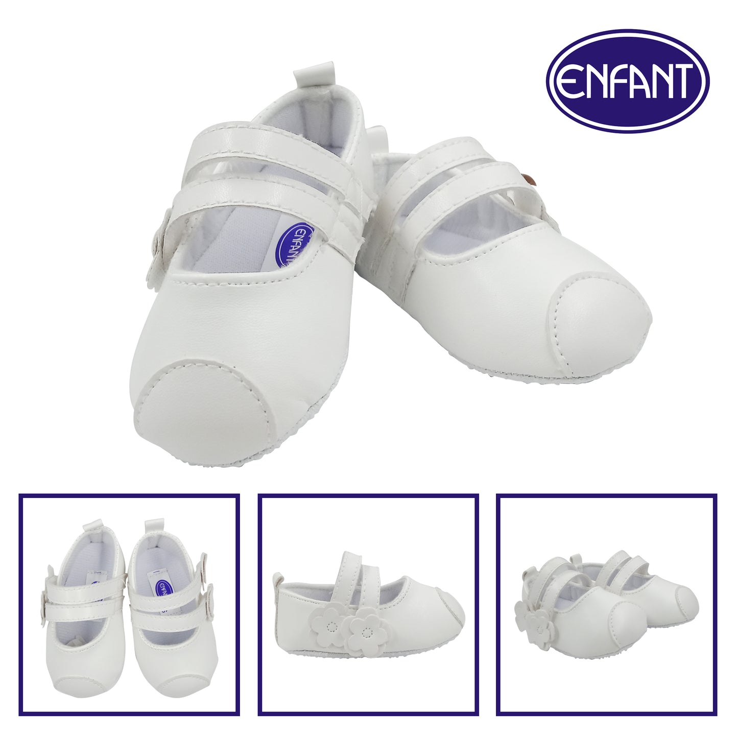 Enfant Baby Girl Shoes for 0-6/6-12/12-18 months