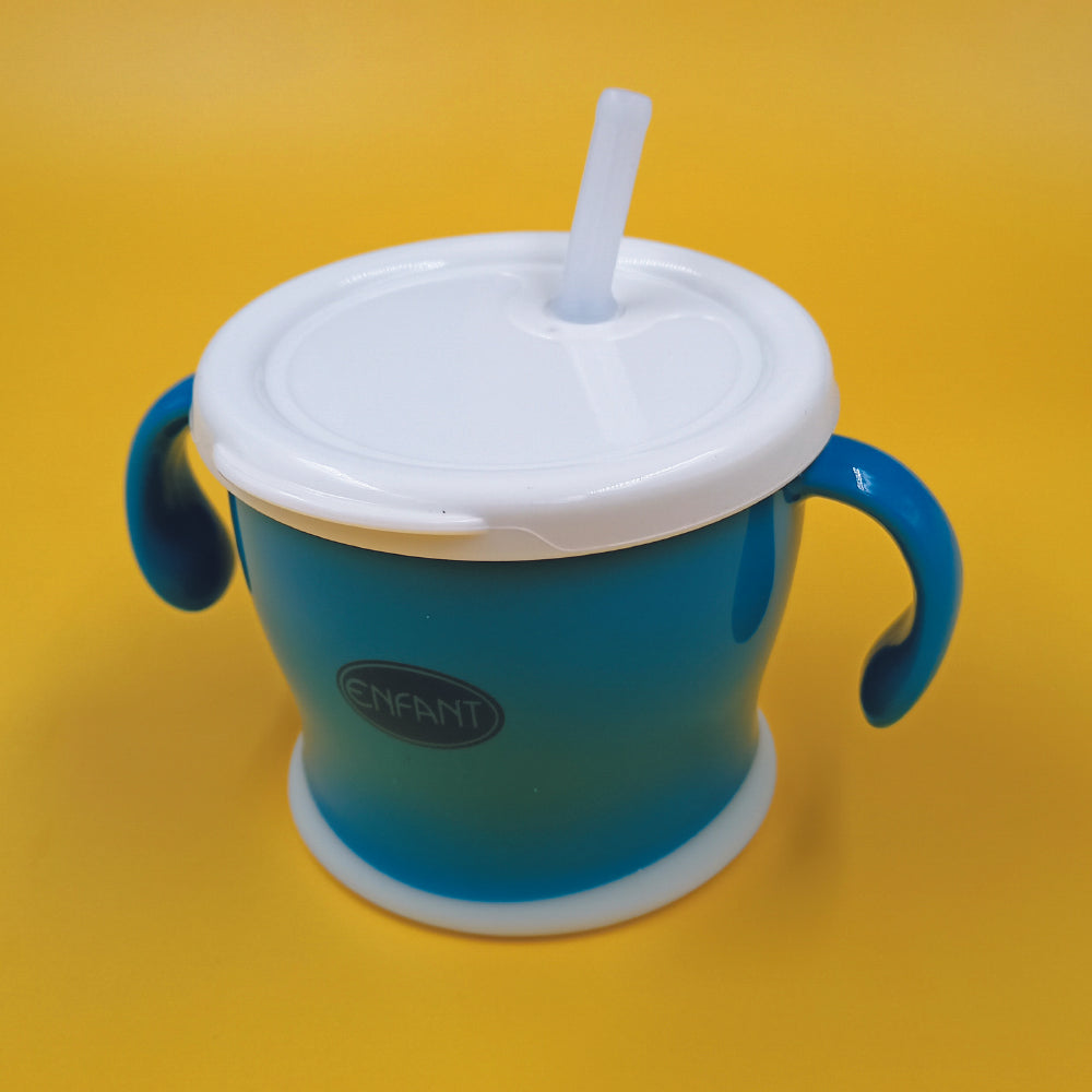 Enfant Multipurpose baby Snack and drinking cup With Silicone straw