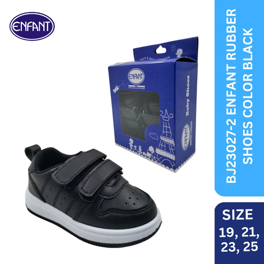 ENFANT BABY BLACK RUBBER SHOES FOR BOY