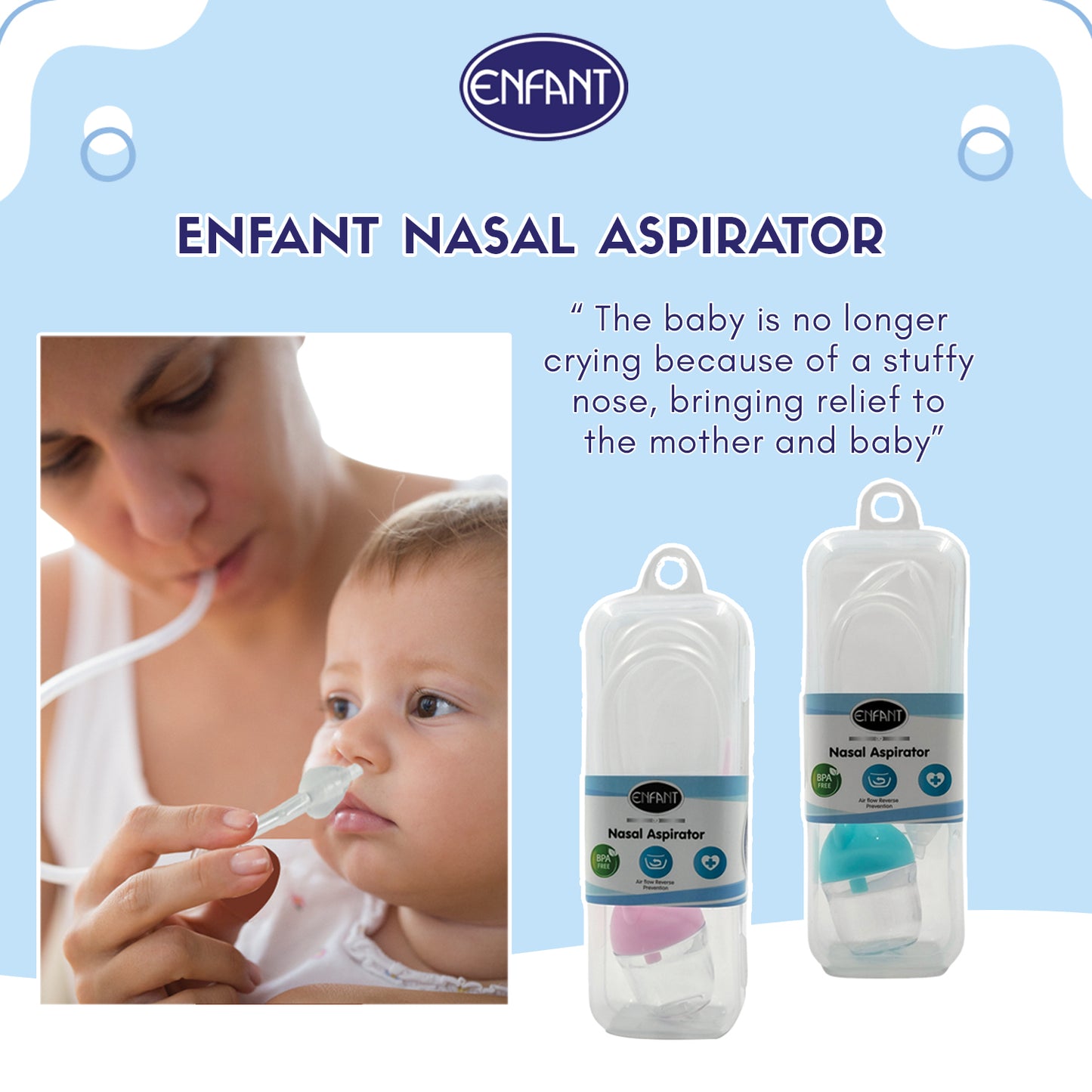 Enfant Baby Nasal Aspirator for baby  - Nose