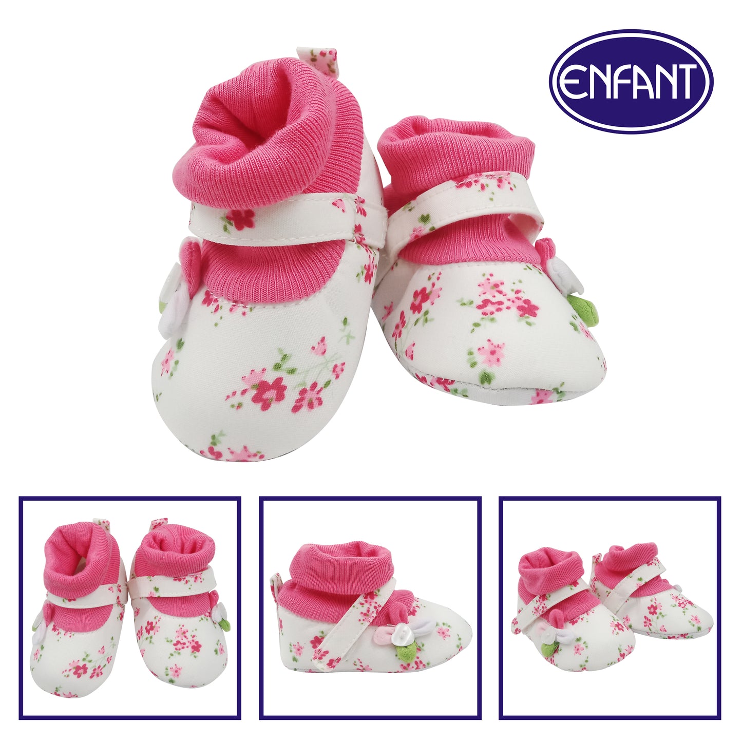 Enfant Baby Girl Shoes for 0-6/6-12/12-18 months