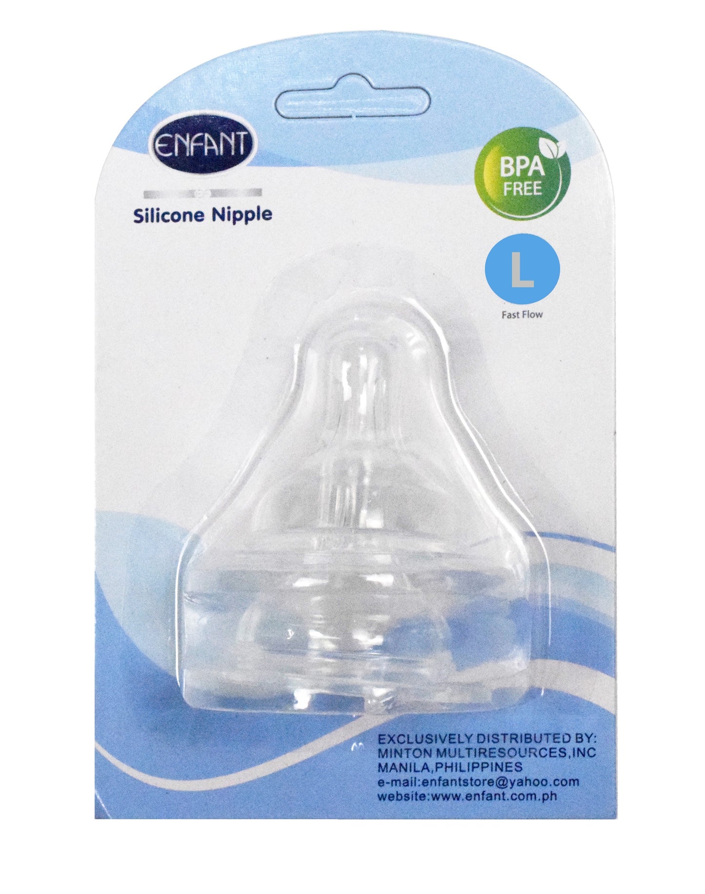 Enfant Baby Silicone Nipple Wide Neck Nipple pack of 2