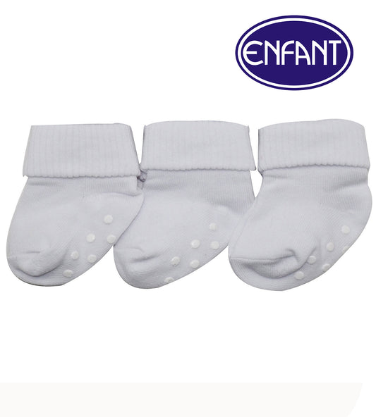 Enfant Baby Non-slip/Anti Skid Socks for 0-6/6-12/12-24 months (3 PAIRS)