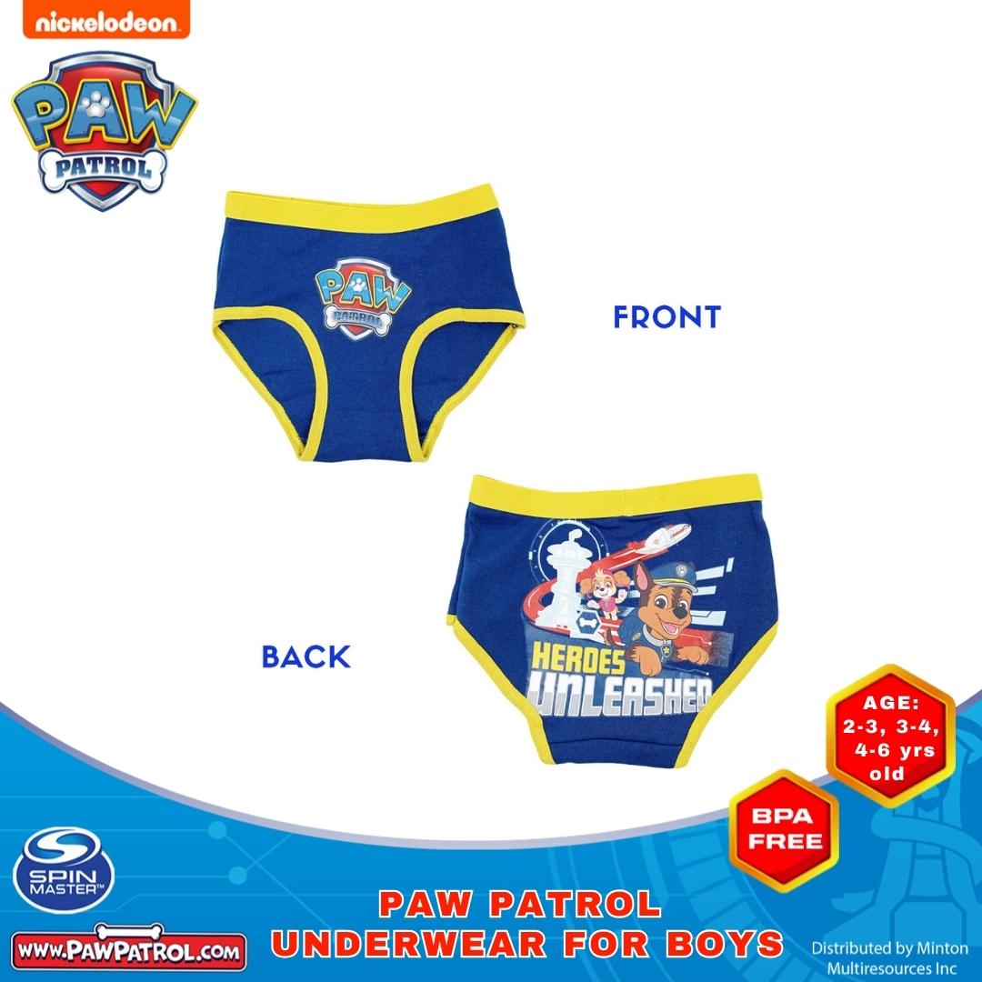 Paw Patrol Underwear Brief for Toddle kids Boys 1-6 yrs old (3 Pairs)