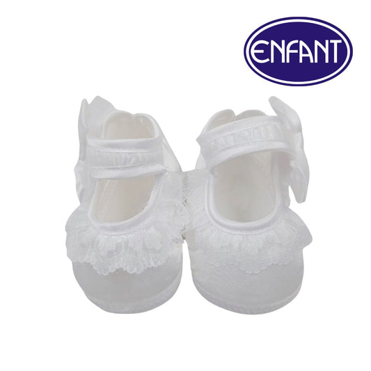 ENFANT BABY BAPTISMAL SHOES WITH VELCRO RIBBON