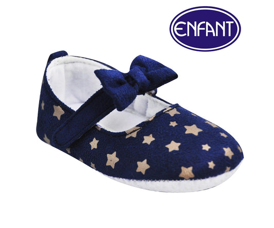 Enfant Baby Girl Shoes with Star Design (Blue)