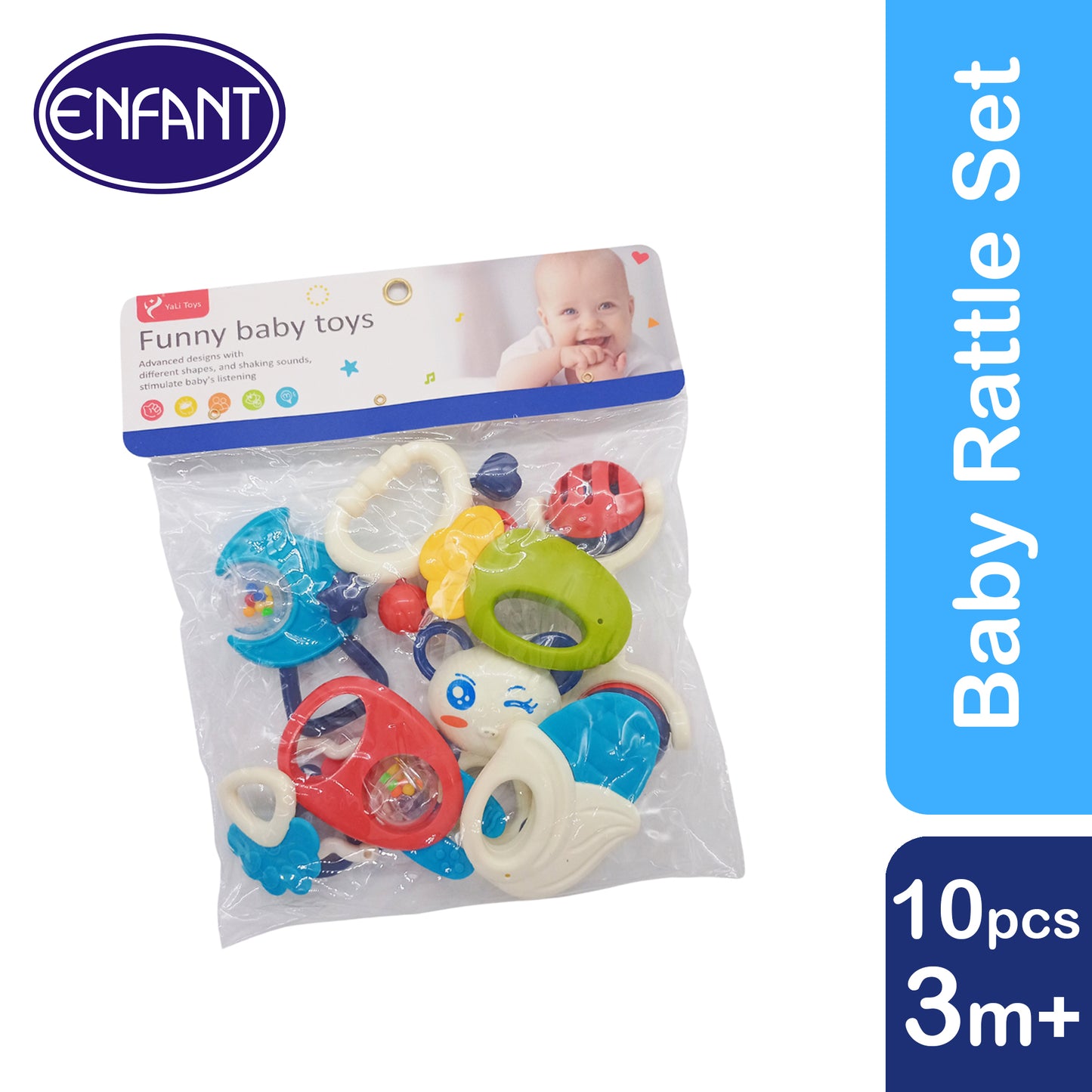 enfant baby rattle toys 10 pcs set