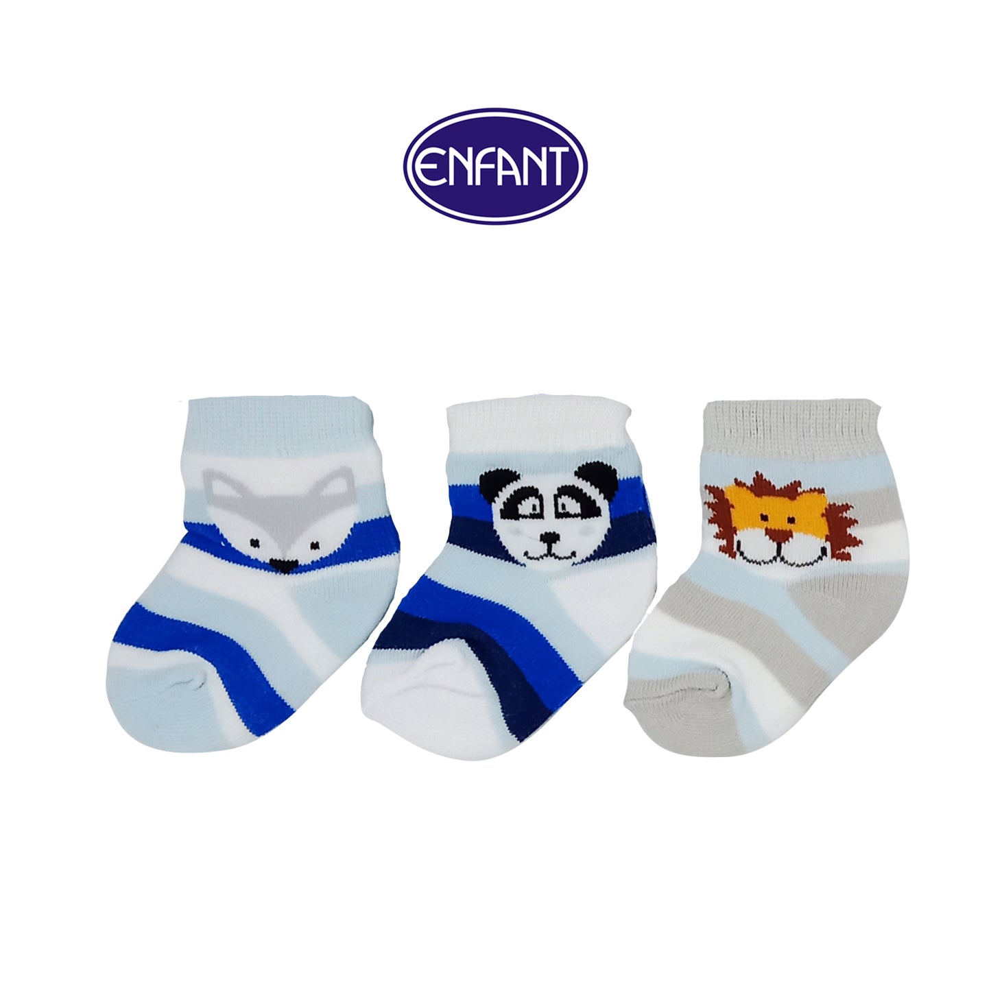 Enfant Baby Boys Socks for 0-6/6-12/12-24 months (3 PAIRS)